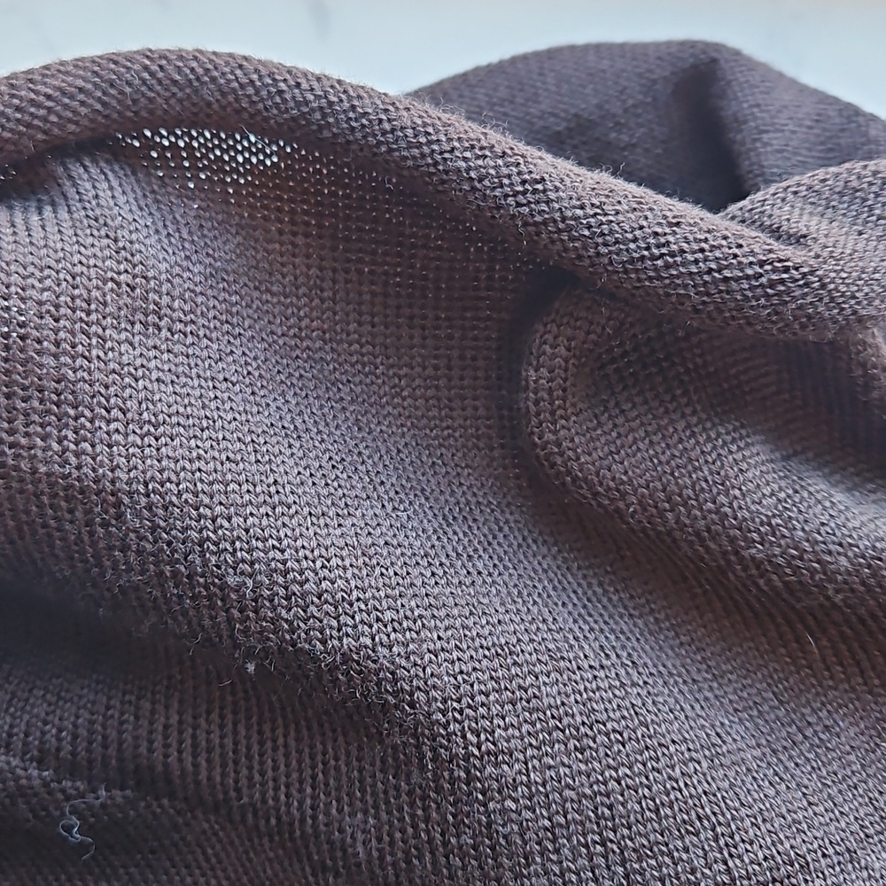 PierAntonio Gaspari Brown Italian Virgin Wool Sleeveless Turtleneck Dress 44/8 - Picture 3 of 6